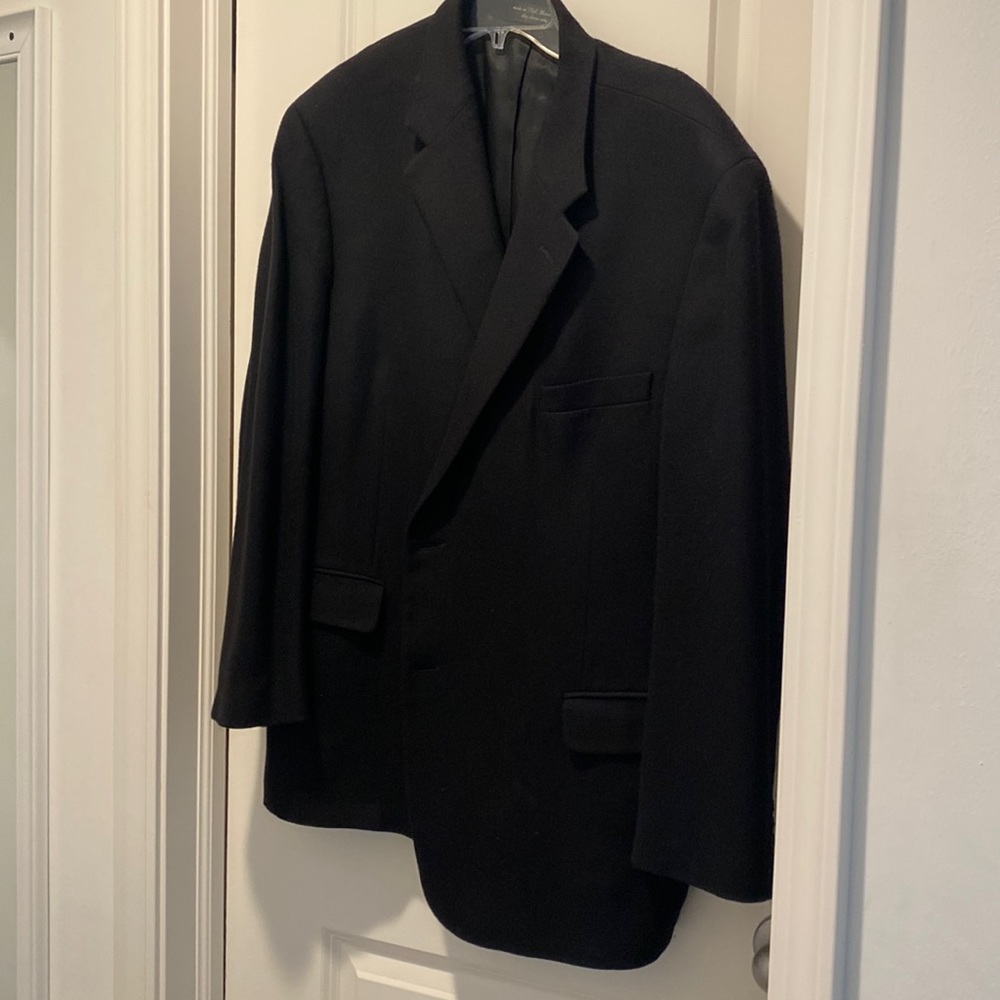 Black suit jacket.
